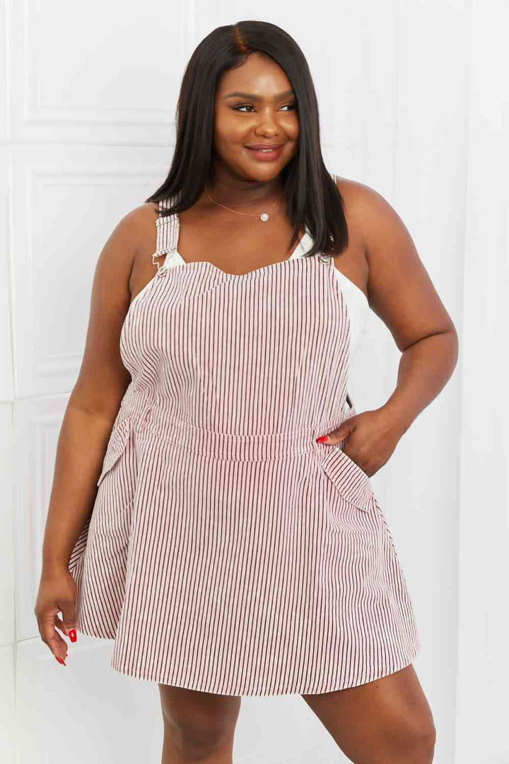 White Birch To The Park Full Size Overall Dress in Pink | 1mrk.com