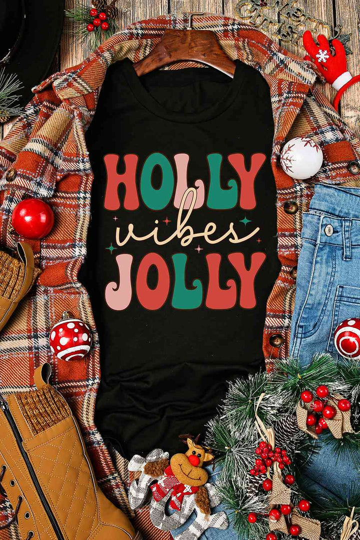 HOLLY JOLLY Graphic Short Sleeve T-Shirt | 1mrk.com