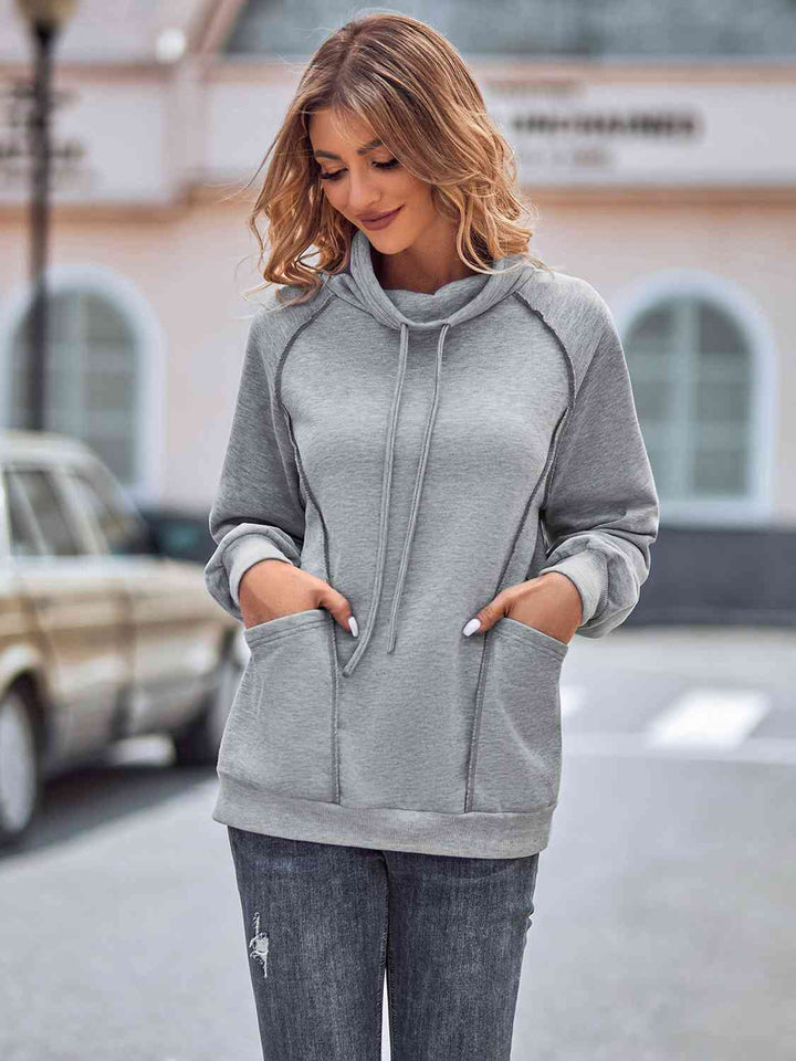 Drawstring Sweatshirt with Pockets |1mrk.com