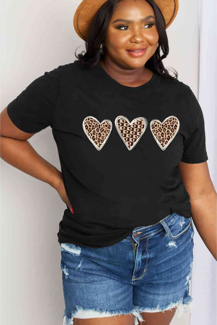 Simply Love Simply Love Full Size Heart Graphic Cotton Tee | 1mrk.com