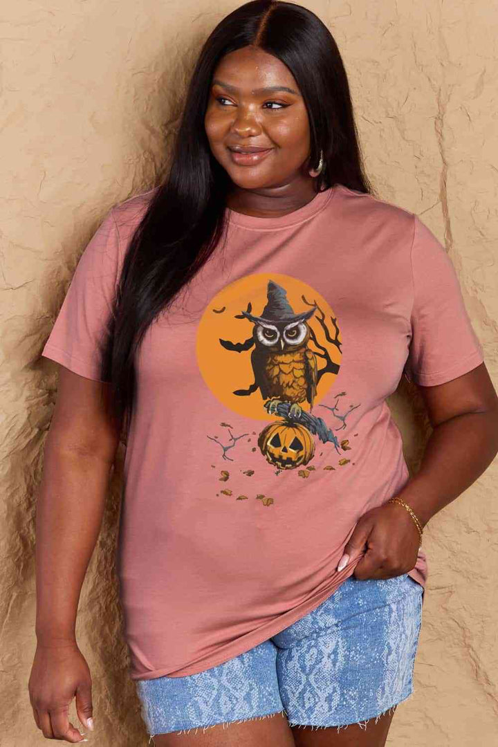 Simply Love Full Size Holloween Theme Graphic Cotton T-Shirt | 1mrk.com