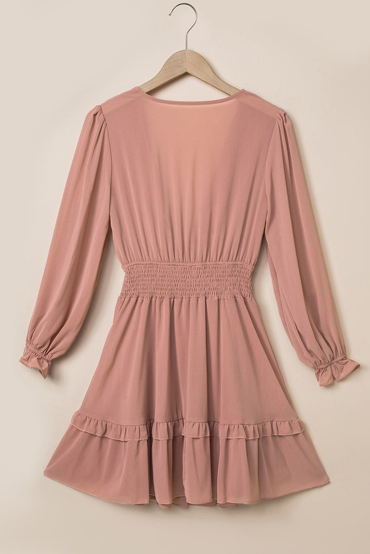 Tied Flounce Sleeve Mini Dress | Trendsi