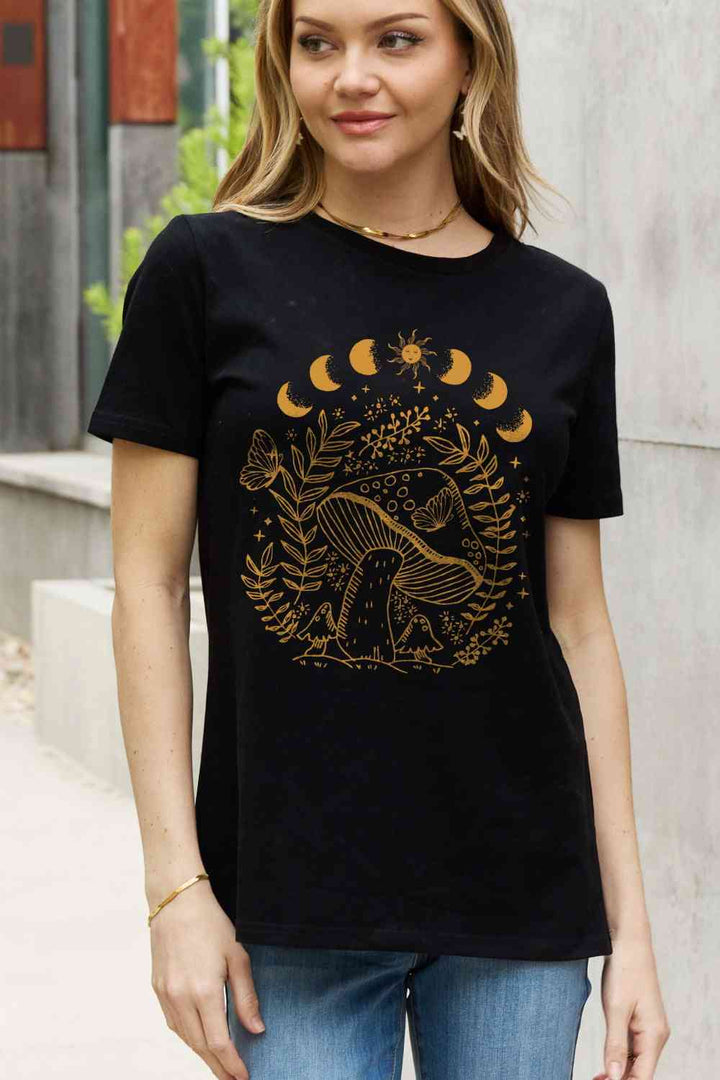 Simply Love Full Size Mushroom Graphic Cotton Tee | 1mrk.com