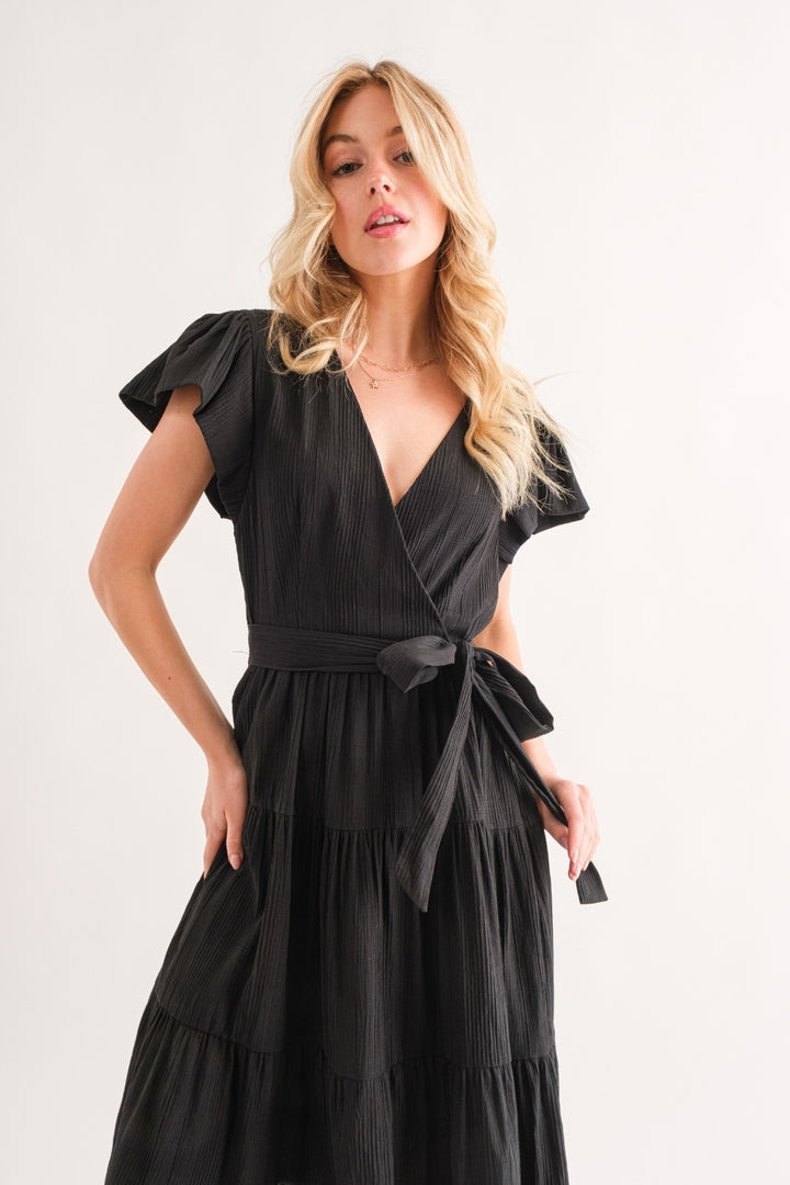And The Why Textured Tiered Midi Dress | Trendsi