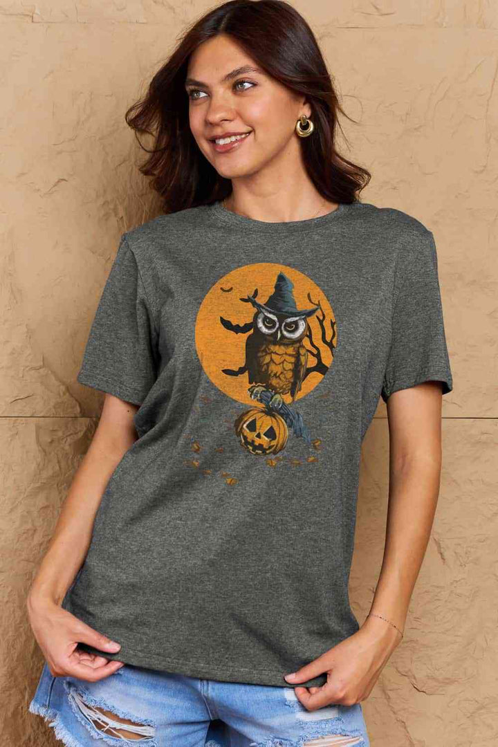 Simply Love Full Size Holloween Theme Graphic Cotton T-Shirt | 1mrk.com