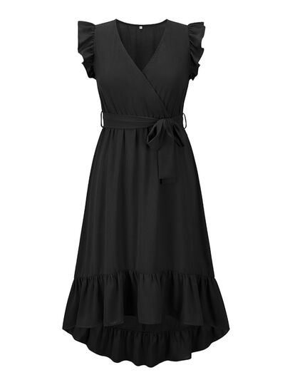 Tied Surplice Ruffle Hem Dress | Trendsi