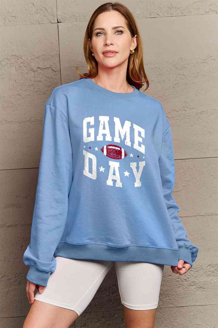 Simply Love Full Size GAME DAY Graphic Sweatshirt | 1mrk.com