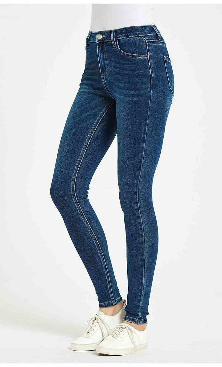 Full Size Mid-Rise Waist Skinny Jeans | 1mrk.com