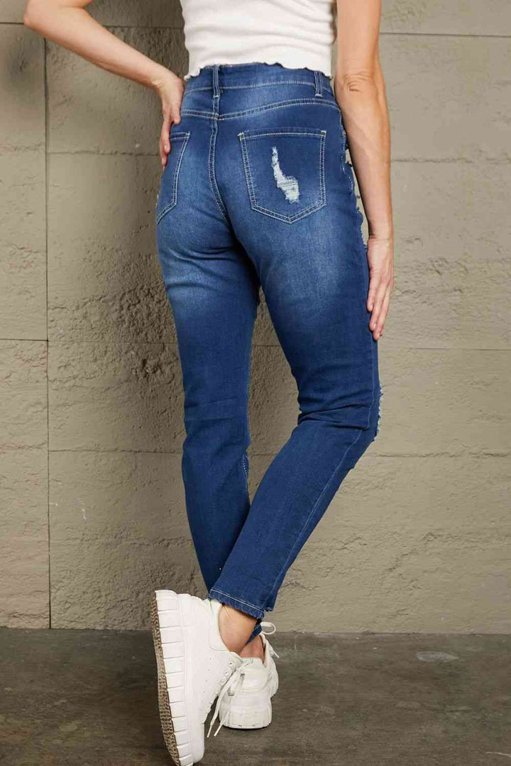 Baeful Distressed High-Rise Jeans with Pockets | 1mrk.com