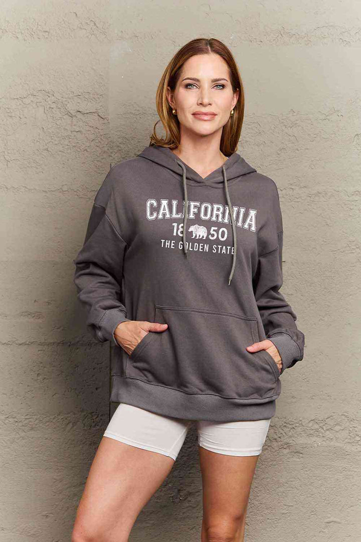 Simply Love Simply Love Full Size CALIFORNIA 1850 THE GOLDEN STATE Graphic Hoodie | 1mrk.com