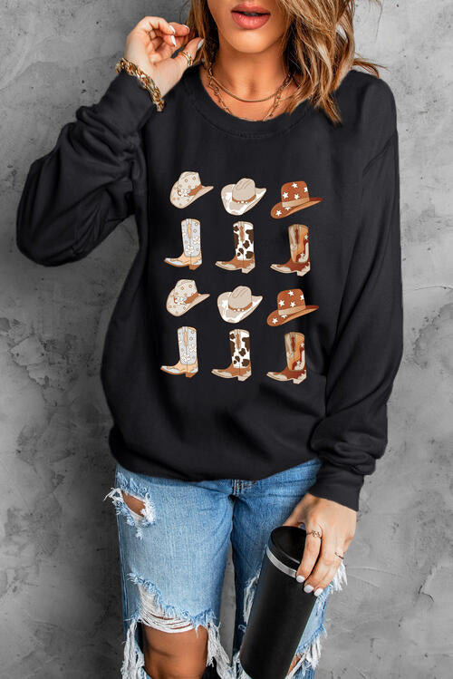 Christmas Element Round Neck Sweatshirt |1mrk.com