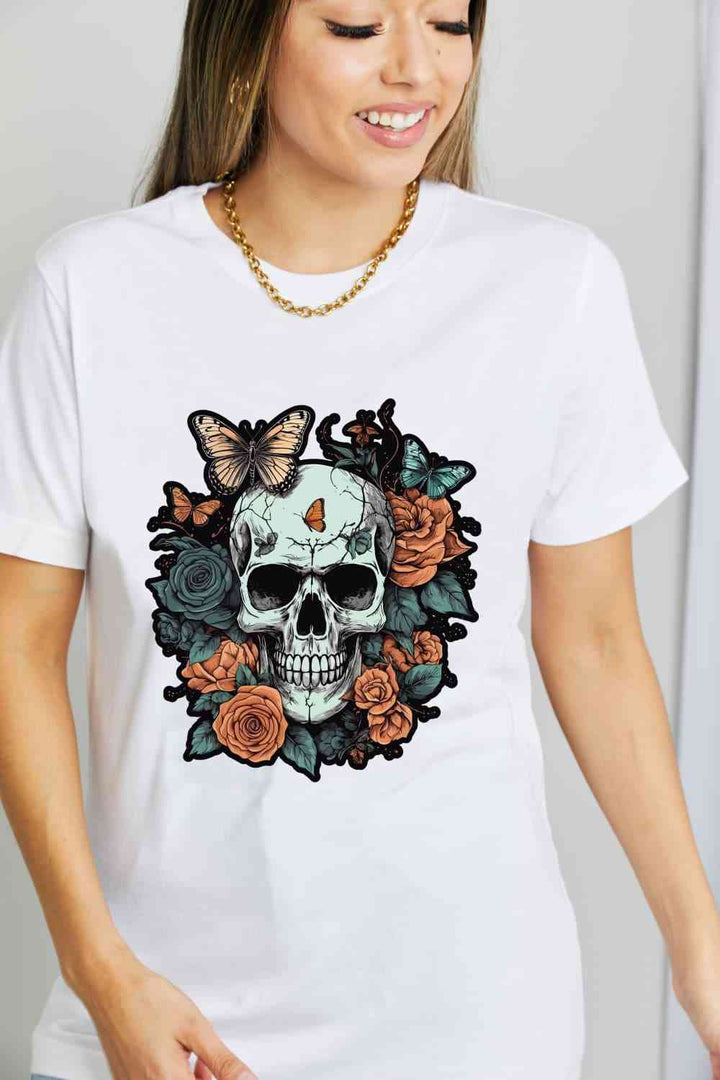 Simply Love Simply Love Full Size Skull Graphic Cotton T-Shirt | 1mrk.com