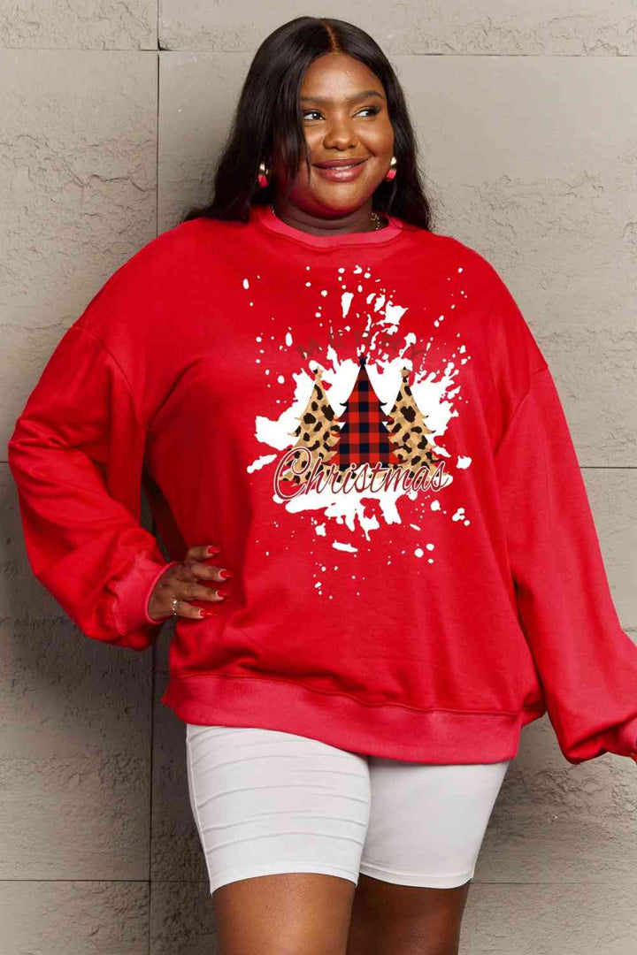 Simply Love Full Size MERRY CHRISTMAS Graphic Sweatshirt |1mrk.com