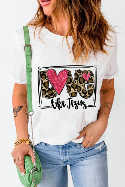 LOVE LIKE JESUS Short Sleeve T-Shirt | Trendsi