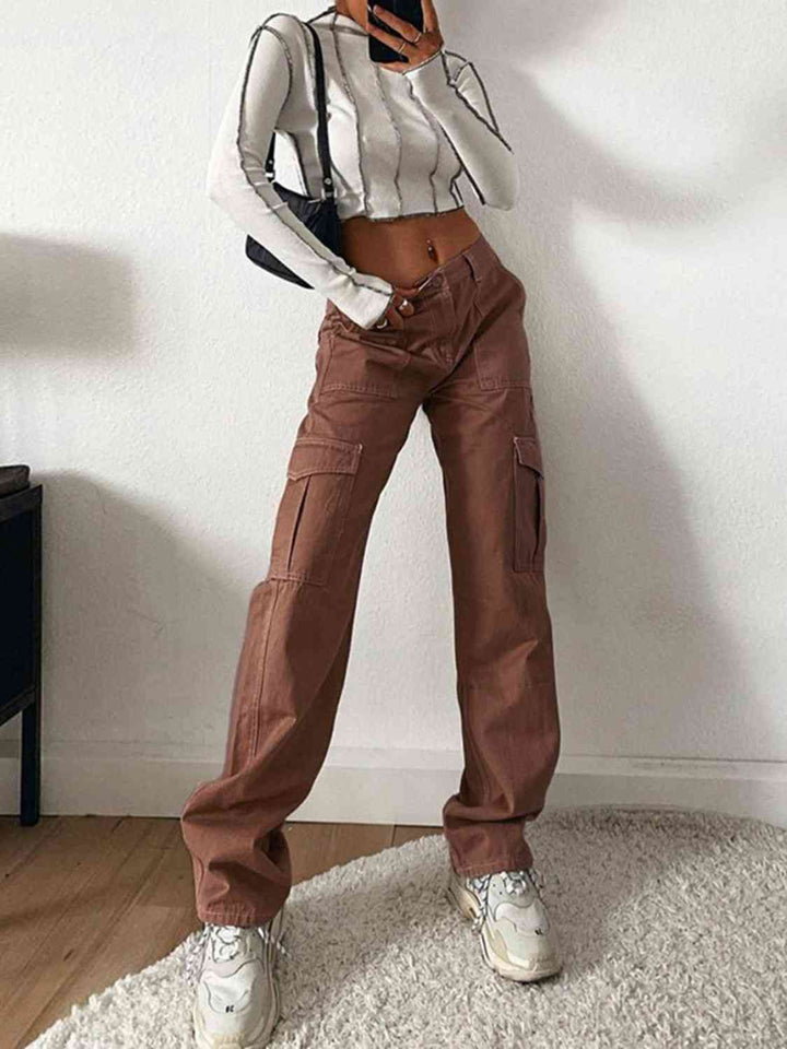 Straight Jeans with Pockets |1mrk.com