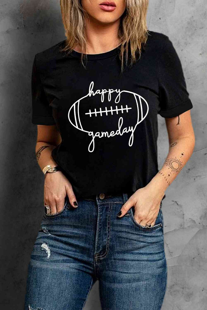 HAPPY GAMEDAY Graphic T-Shirt | 1mrk.com