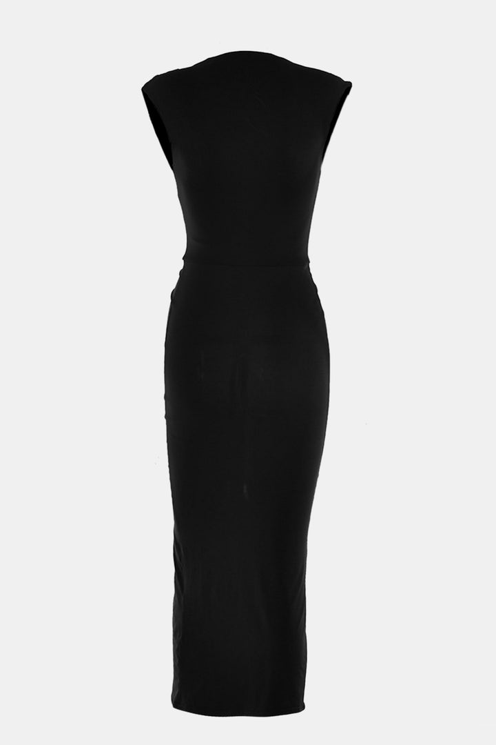 Slit Plunge Sleeveless Maxi Dress | Trendsi