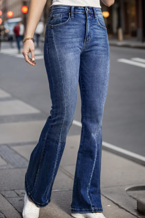 Plus Size High Waist Flare Jeans | 1mrk.com