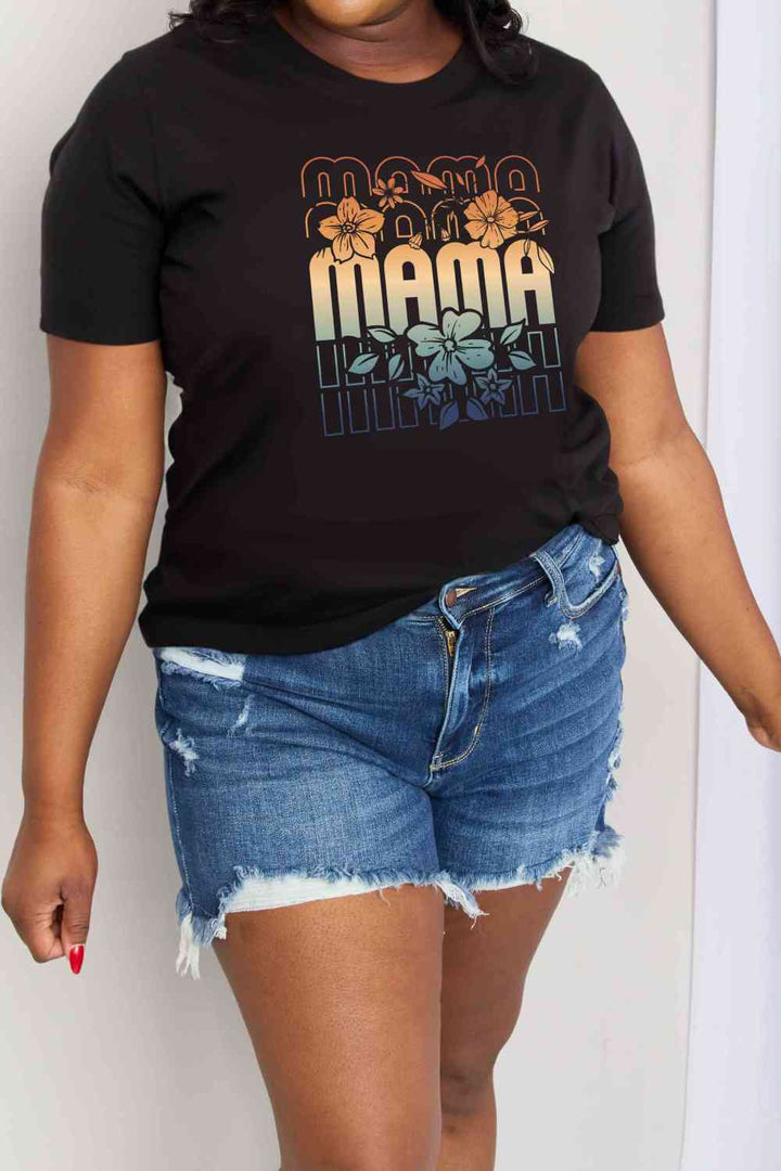 Simply Love Full Size MAMA Graphic Cotton T-Shirt | 1mrk.com