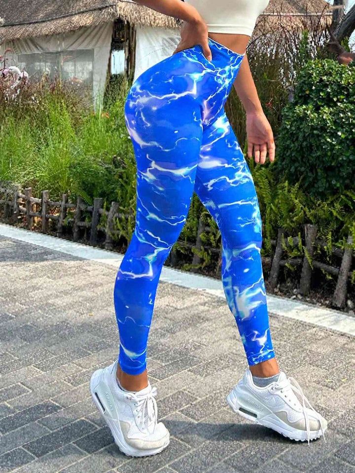 Tie-dye Slim Fit High Waistband Long Active Pants |1mrk.com