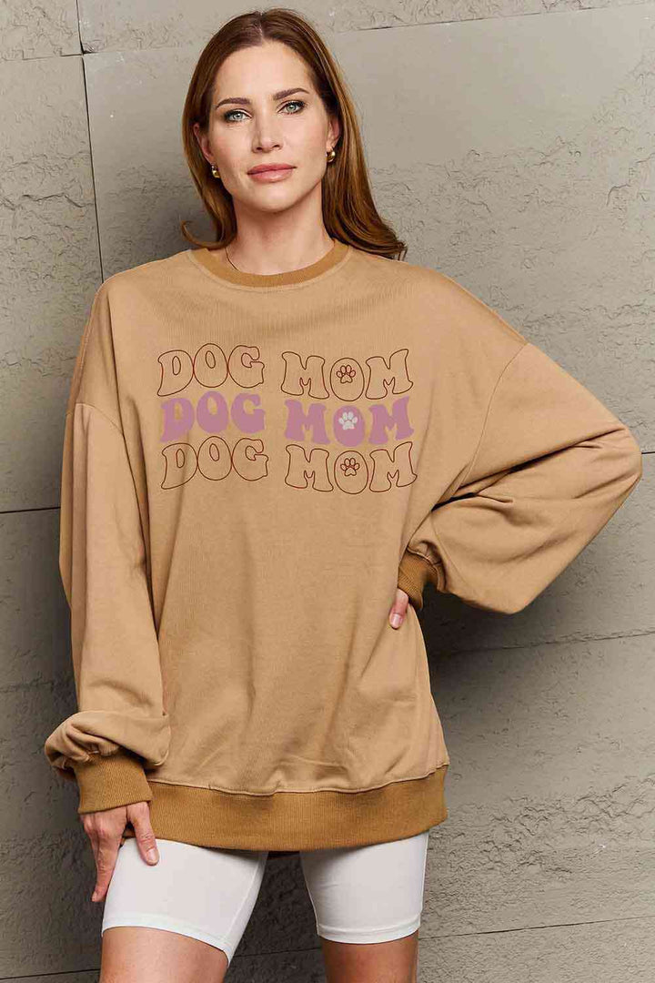 Simply Love Simply Love Full Size Graphic DOG MOM Sweatshirt |1mrk.com