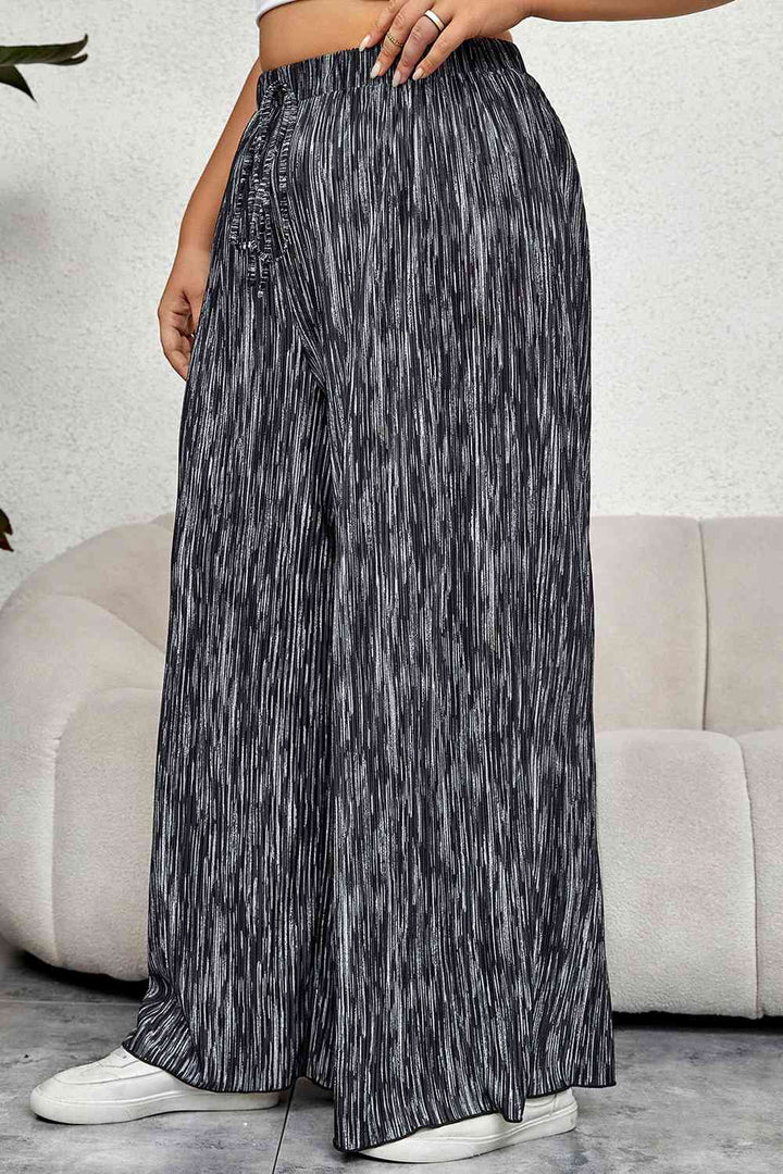 Plus Size High Waist Wide Pants | 1mrk.com