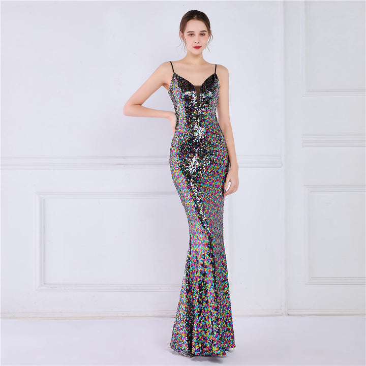 evening dresses New Fashion Lady Dress Women Deep V Neckline | 1mrk.com
