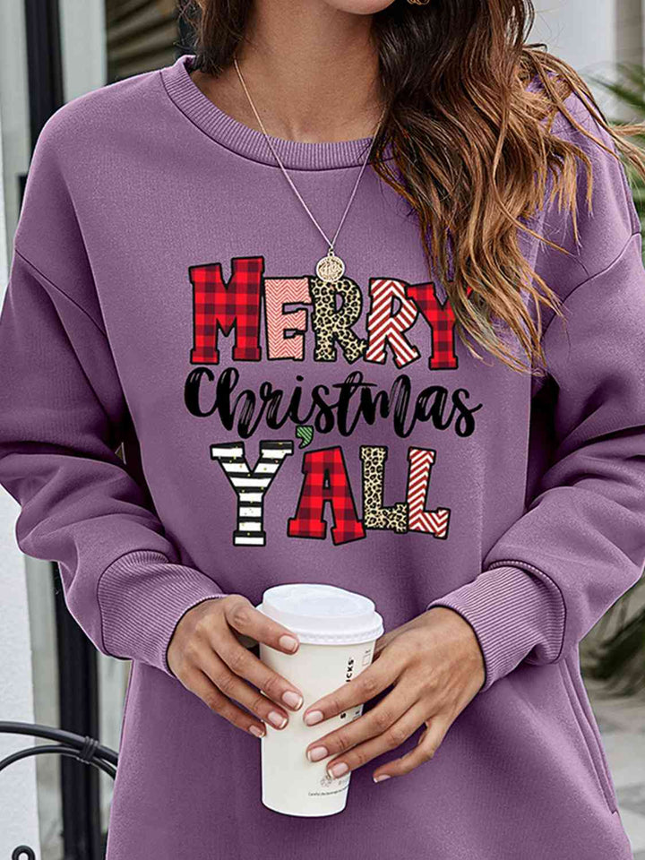 MERRY CHRISTMAS Y'ALL Graphic Sweatshirt |1mrk.com