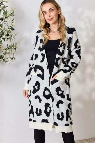 BiBi Leopard Open Front Cardigan |1mrk.com