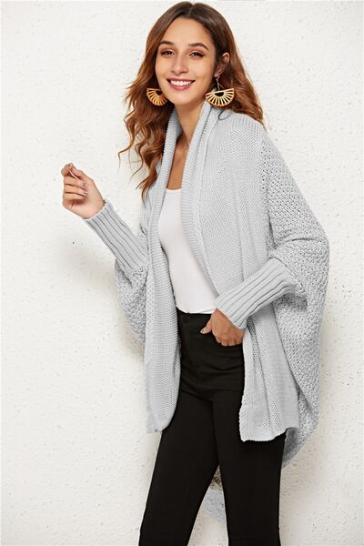 Open Front Batwing Sleeve Cardigan |1mrk.com