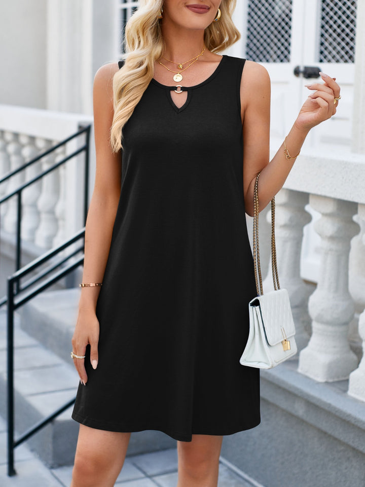 Cutout Round Neck Sleeveless Dress | Trendsi