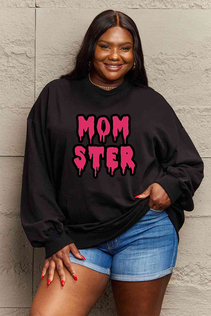 Simply Love Full Size MOM STER Graphic Sweatshirt |1mrk.com