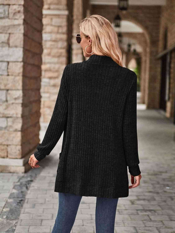 Open Front Cardigan with Pockets |1mrk.com