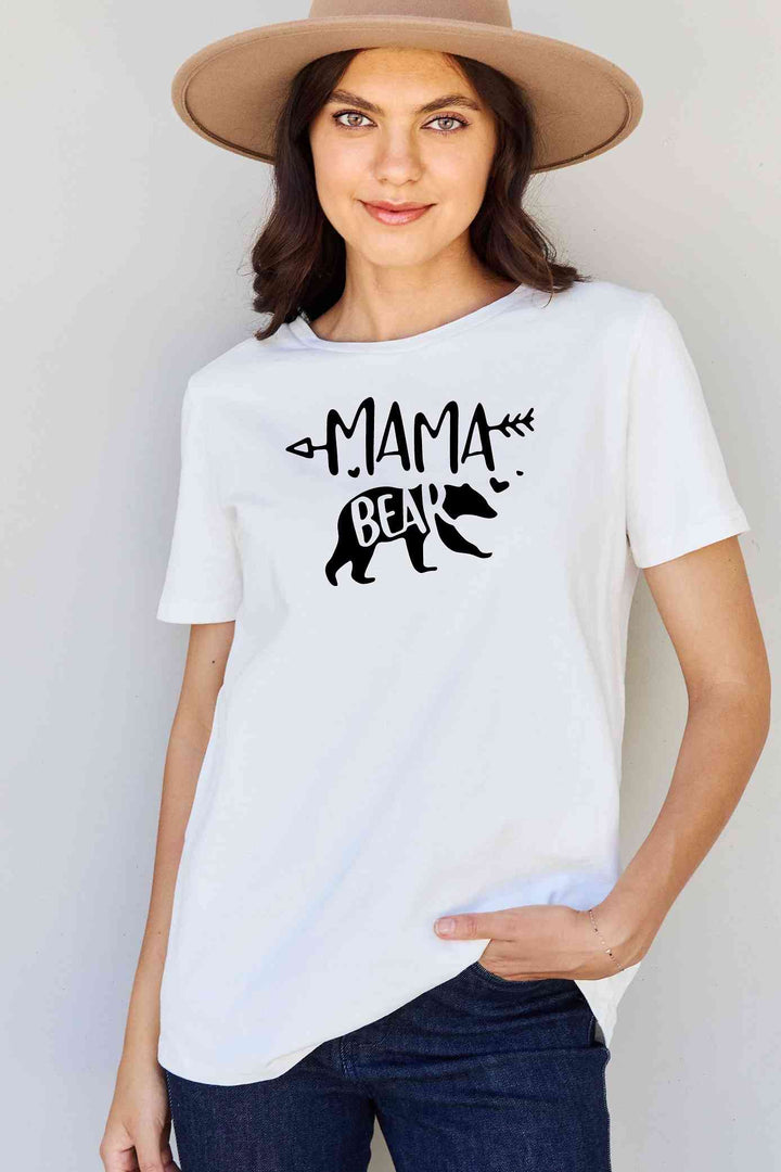 Simply Love Full Size MAMA BEAR Graphic Cotton T-Shirt | 1mrk.com