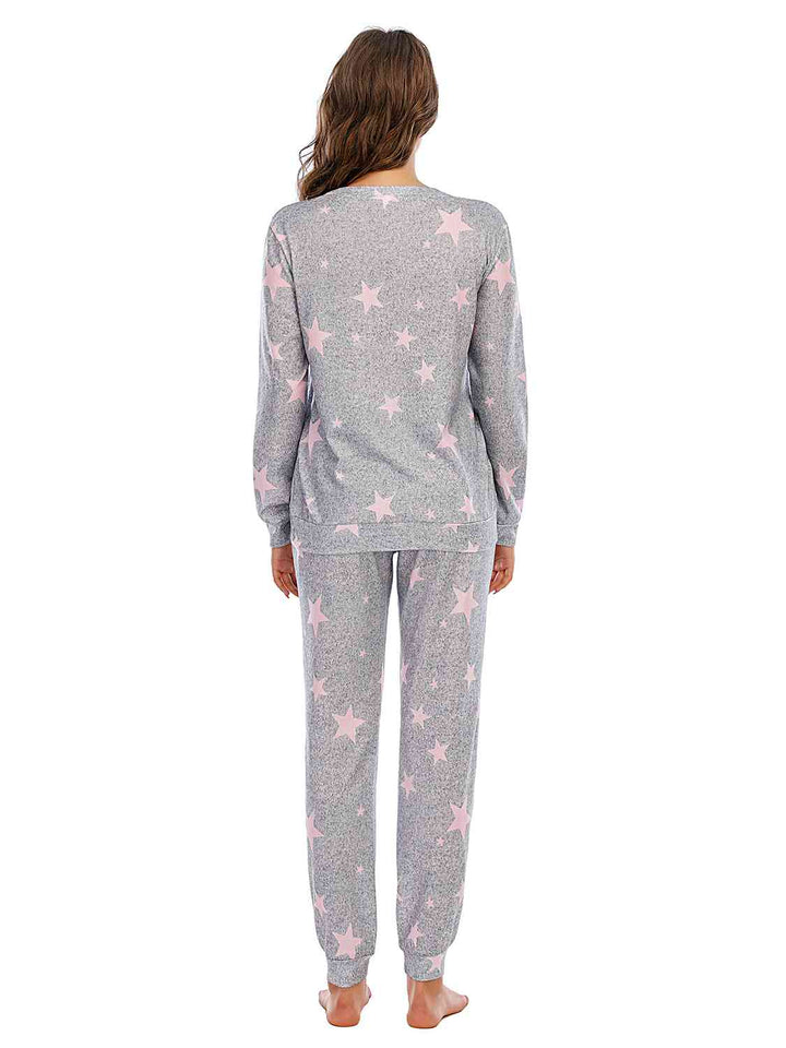 Star Top and Pants Lounge Set | 1mrk.com