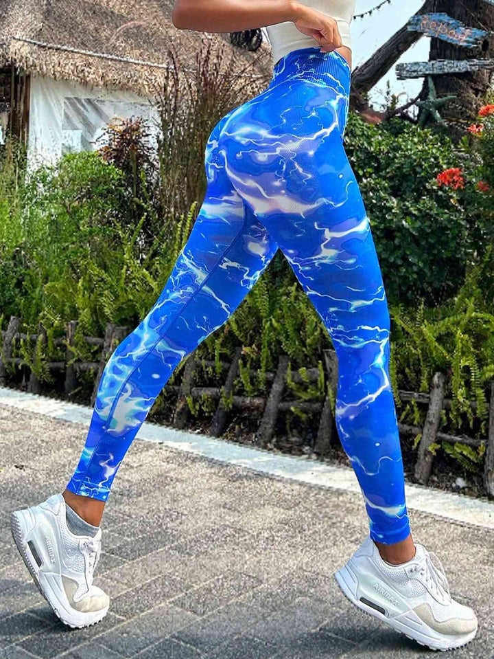 Tie-dye Slim Fit High Waistband Long Active Pants |1mrk.com