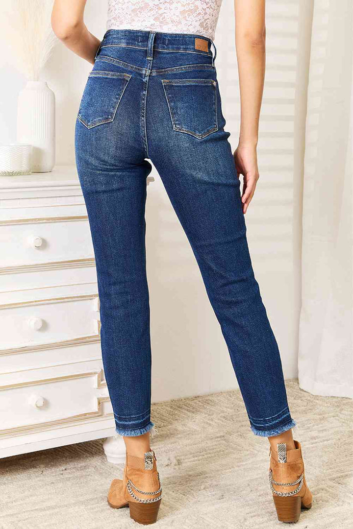 Judy Blue Full Size High Waist Released Hem Slit Jeans | 1mrk.com