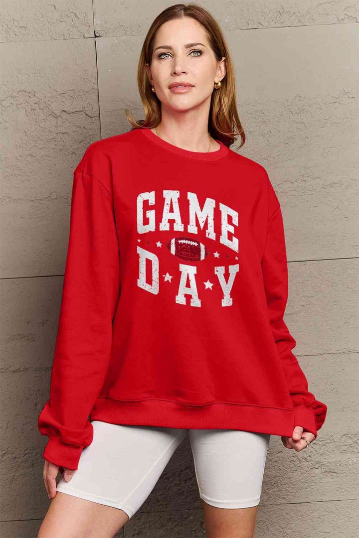 Simply Love Full Size GAME DAY Graphic Sweatshirt | 1mrk.com