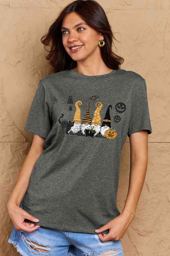 Simply Love Full Size Halloween Theme Graphic Cotton T-Shirt | 1mrk.com