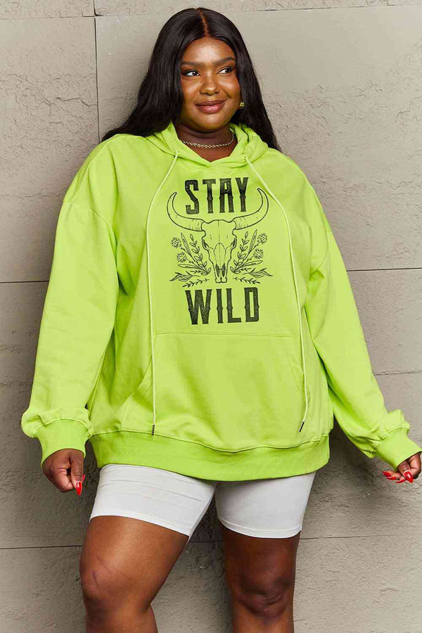 Simply Love Simply Love Full Size STAY WILD Graphic Hoodie | 1mrk.com