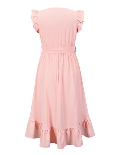 Tied Surplice Ruffle Hem Dress | Trendsi