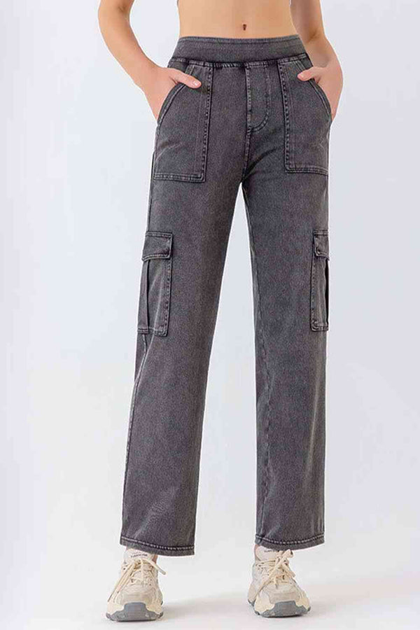 Buttoned Pocketed Long Jeans | 1mrk.com
