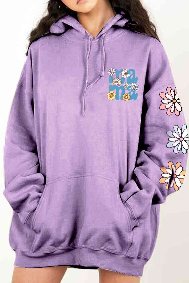 Simply Love Simply Love Full Size MAMA Graphic Dropped Shoulder Hoodie | 1mrk.com