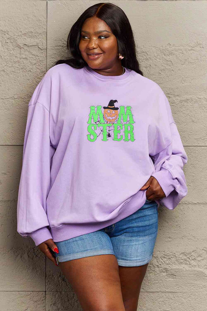 Simply Love Full Size Drop Shoulder Graphic Sweatshirt |1mrk.com