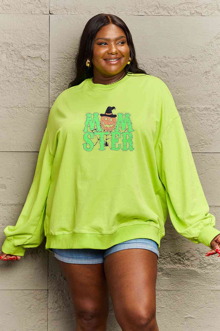 Simply Love Full Size Drop Shoulder Graphic Sweatshirt |1mrk.com