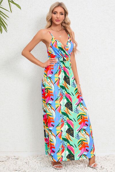 Printed Surplice Maxi Cami Dress | Trendsi