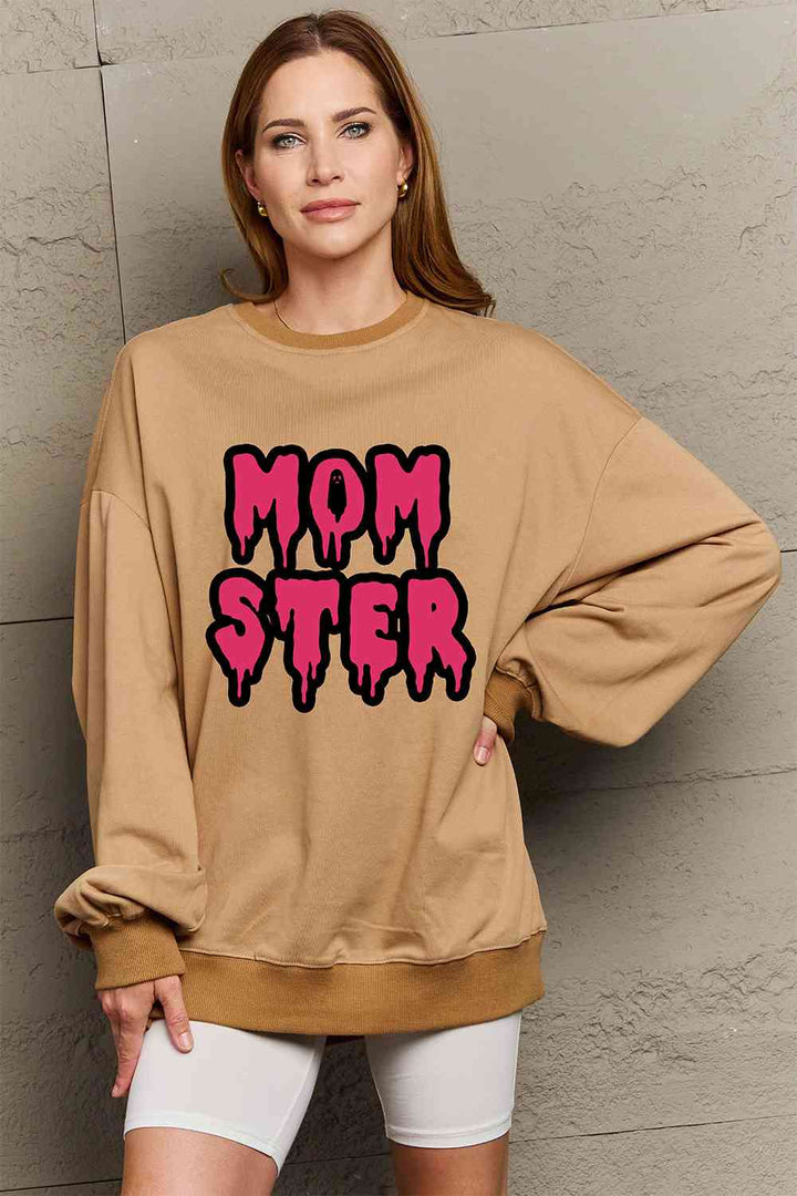 Simply Love Full Size MOM STER Graphic Sweatshirt |1mrk.com