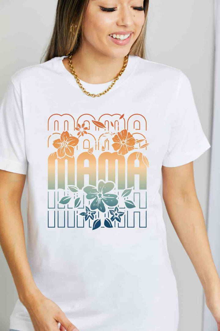 Simply Love Full Size MAMA Graphic Cotton T-Shirt | 1mrk.com