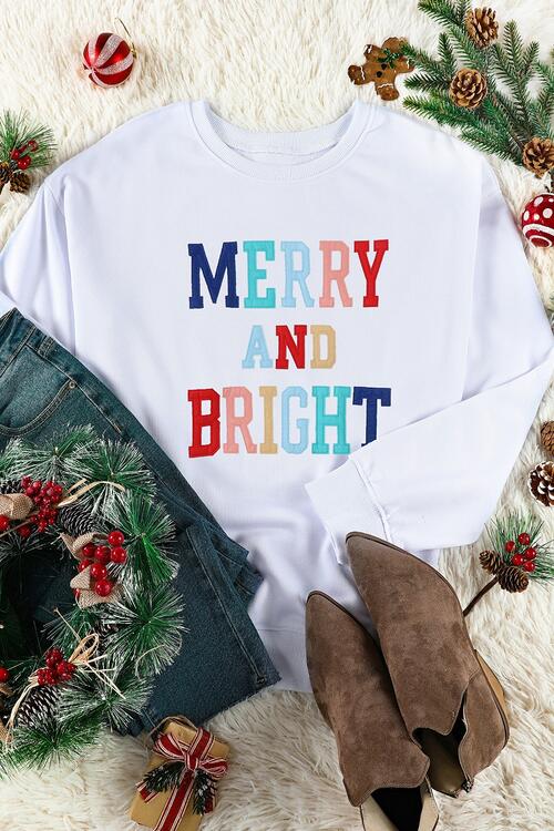 MERRY AND BRIGHT Graphic Sweatshirt |1mrk.com