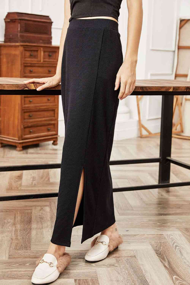 Slit Maxi Skirt |1mrk.com